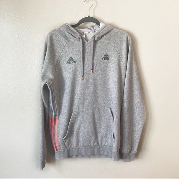 adidas Other - Adidas Men’s Gray Pullover Hoodie Size M Pink Details Fleece lined